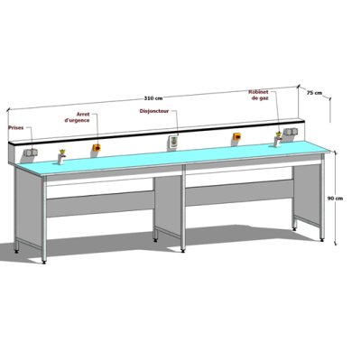 paillasse-de-laboratoire-murale-seche-avec-dosseret-tablette-verre-trempe