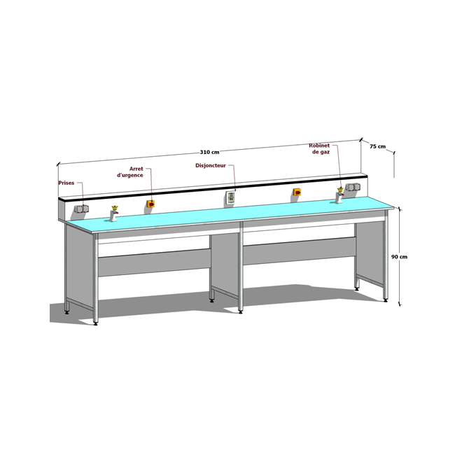 paillasse-de-laboratoire-murale-seche-avec-dosseret-tablette-verre-trempe